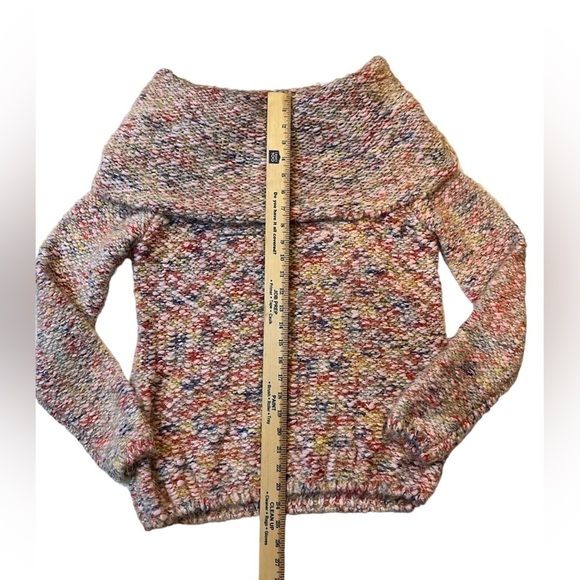Justin Laurent Paris Sweater Women’s Size S Knitted Fold Over Off shoulder - Picture 5 of 8